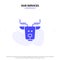 Our Services Alpine, Arctic, Canada, Reindeer Solid Glyph Icon Web card Template