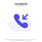 Our Services Answer, Call, Incoming Solid Glyph Icon Web card Template