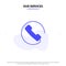 Our Services Answer, Call, Phone Solid Glyph Icon Web card Template