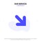 Our Services Arrow, Down, Right Solid Glyph Icon Web card Template