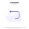 Our Services Arrow, Loop, Loop Arrow, Back Solid Glyph Icon Web card Template