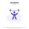 Our Services Athlete, Athletics, Avatar, Fitness, Gym Solid Glyph Icon Web card Template