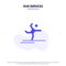 Our Services Athlete, Gymnastics, Performing, Stretching Solid Glyph Icon Web card Template