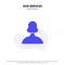 Our Services Avatar, Girl, , Person, User Solid Glyph Icon Web card Template