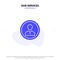 Our Services Avatar, Human, Man, People, Person, Profile, User Solid Glyph Icon Web card Template