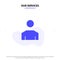 Our Services Avatar, Male, People, Profile Solid Glyph Icon Web card Template