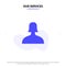 Our Services Avatar, Support, Woman Solid Glyph Icon Web card Template