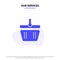 Our Services Basket, Cart, Shopping, Spring Solid Glyph Icon Web card Template