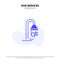 Our Services Bathroom, Hotel, Service, Shower Solid Glyph Icon Web card Template