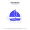 Our Services Beach, Boat, Ship Solid Glyph Icon Web card Template