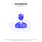 Our Services Bellboy, Bellhop, Doorman, Hotel, Service Solid Glyph Icon Web card Template