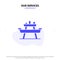 Our Services Bench, Food, Park, Seat, Picnic Solid Glyph Icon Web card Template