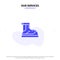 Our Services Boots, Hiker, Hiking, Track, Boot Solid Glyph Icon Web card Template