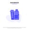 Our Services Bottle, Drink, Energy, Shaker, Sport Solid Glyph Icon Web card Template