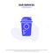 Our Services Bottle, Game, Recreation, Sports, Thermo Solid Glyph Icon Web card Template