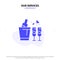 Our Services Bottle, Glass, Love, Wedding Solid Glyph Icon Web card Template