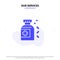 Our Services Bottle, Medicine, Tablet Solid Glyph Icon Web card Template