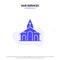 Our Services Building, Christmas, Church, Spring Solid Glyph Icon Web card Template