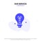 Our Services Bulb, Education, Idea Solid Glyph Icon Web card Template