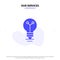 Our Services Bulb, Lab, Light, Biochemistry Solid Glyph Icon Web card Template