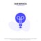 Our Services Bulb, Light, Design Solid Glyph Icon Web card Template