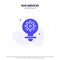 Our Services Bulb, Light, Setting, Gear Solid Glyph Icon Web card Template