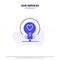 Our Services Bulb, Love, Heart, Wedding Solid Glyph Icon Web card Template