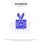 Our Services Bunny, Easter, Rabbit, Holiday Solid Glyph Icon Web card Template