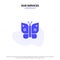 Our Services Butterfly, Freedom, Insect, Wings Solid Glyph Icon Web card Template