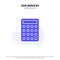 Our Services Calculator, Calculate, Education Solid Glyph Icon Web card Template