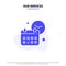 Our Services Calendar, Date, Day, Time, Job Solid Glyph Icon Web card Template