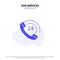 Our Services Call, Communication, Phone, Support Solid Glyph Icon Web card Template
