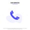 Our Services Call, Phone, Ring, Telephone Solid Glyph Icon Web card Template