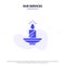 Our Services Candle, Christmas, Diwali, Easter, Lamp, Light, Wax Solid Glyph Icon Web card Template