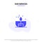 Our Services Candle, Dark, Light, Lighter, Shine Solid Glyph Icon Web card Template