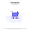 Our Services Cart, Shopping, Shipping, Item, Store Solid Glyph Icon Web card Template