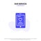 Our Services Cell, Love, Phone, Wedding Solid Glyph Icon Web card Template