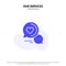 Our Services Chat Bubble, Message, Sms, Romantic Chat, Couple Chat Solid Glyph Icon Web card Template