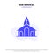 Our Services Church, Celebration, Christian, Cross, Easter Solid Glyph Icon Web card Template