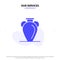 Our Services Culture, Greece, History, Nation, Vase Solid Glyph Icon Web card Template