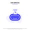 Our Services Device, Security, Wifi, Signal Solid Glyph Icon Web card Template
