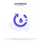 Our Services Drop, Ecology, Environment, Nature, Recycle Solid Glyph Icon Web card Template