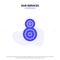 Our Services Eight, 8th, 8, Flower Solid Glyph Icon Web card Template