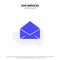 Our Services Email, Mail, Message, Open Solid Glyph Icon Web card Template