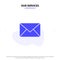 Our Services Email, Mail, Message, Sms Solid Glyph Icon Web card Template