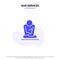 Our Services Fast, Meditation, Training, Yoga Solid Glyph Icon Web card Template