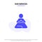 Our Services Fast, Meditation, Training, Yoga Solid Glyph Icon Web card Template