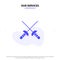 Our Services Fencing, Sabre, Sport Solid Glyph Icon Web card Template
