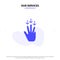 Our Services Finger, Down, Arrow, Gestures Solid Glyph Icon Web card Template