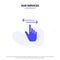 Our Services Finger, Gestures, Hand, Left, Right Solid Glyph Icon Web card Template